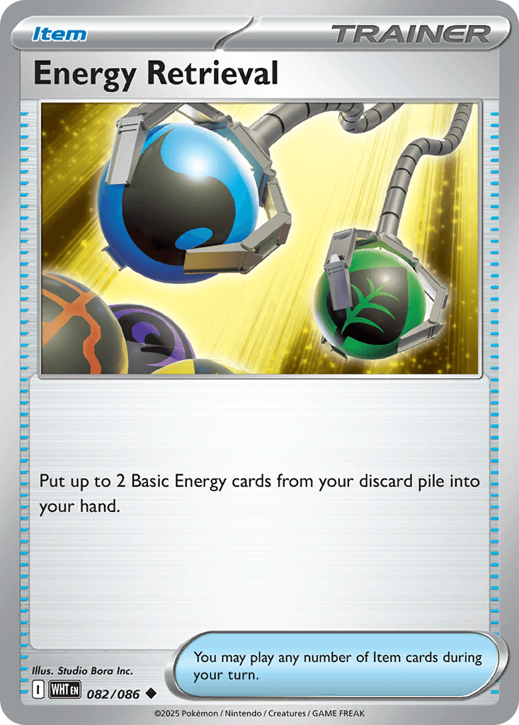 Carta Pokémon Energy Retrieval 82 de White Flare