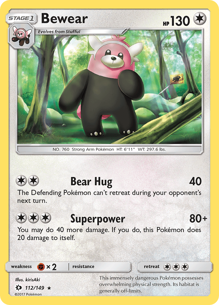 Carta Pokémon Bewear