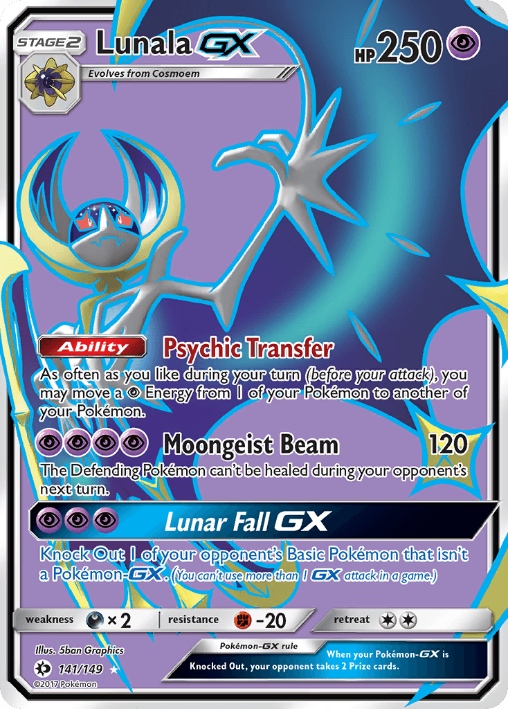 Carta Pokémon Lunala-GX 141