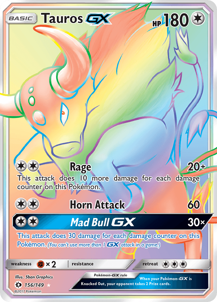 Carta Pokémon Tauros-GX 156