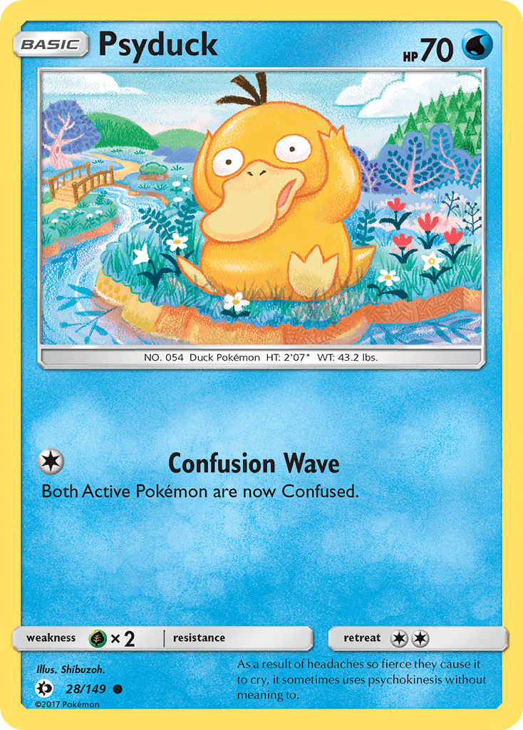 Carta Pokémon Psyduck 28 de Sun & Moon