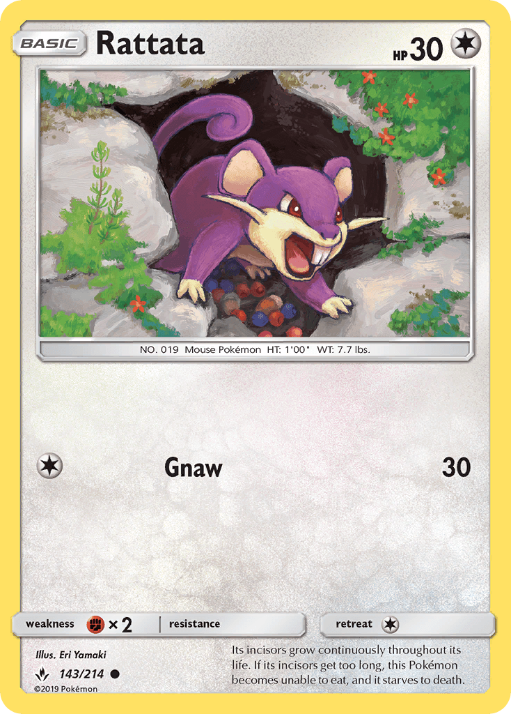 Carta Pokémon Rattata 143