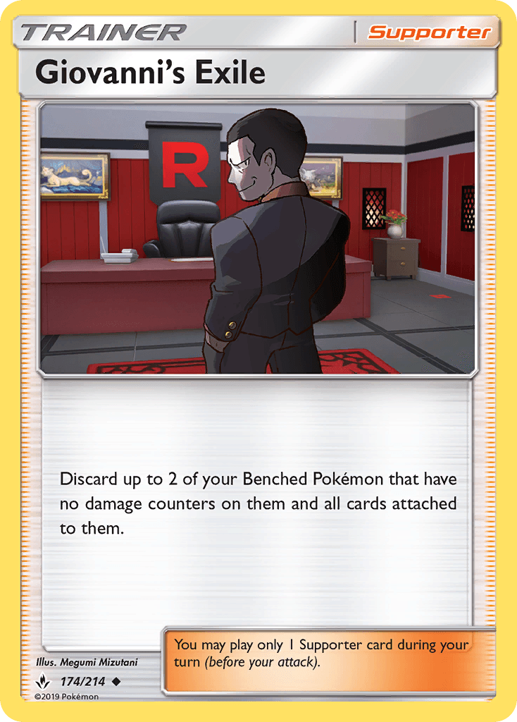Carta Pokémon Giovanni's Exile 174 de Unbroken Bonds