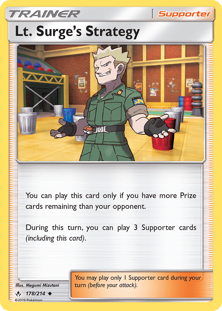 Carta Pokémon Lt. Surge's Strategy 178