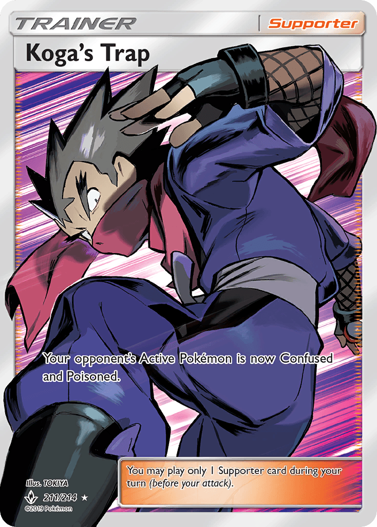 Carta Pokémon Koga's Trap 211