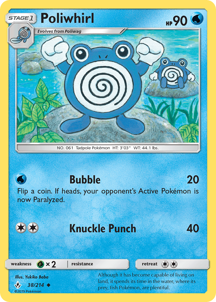 Carta Pokémon Poliwhirl 38