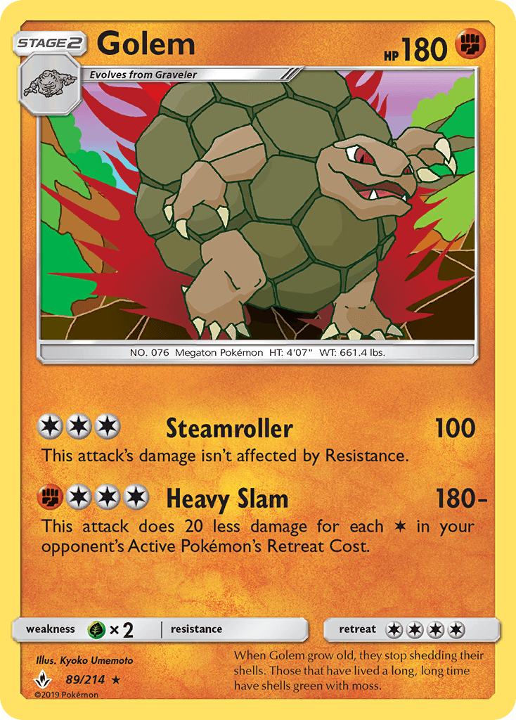 Carta Pokémon Golem