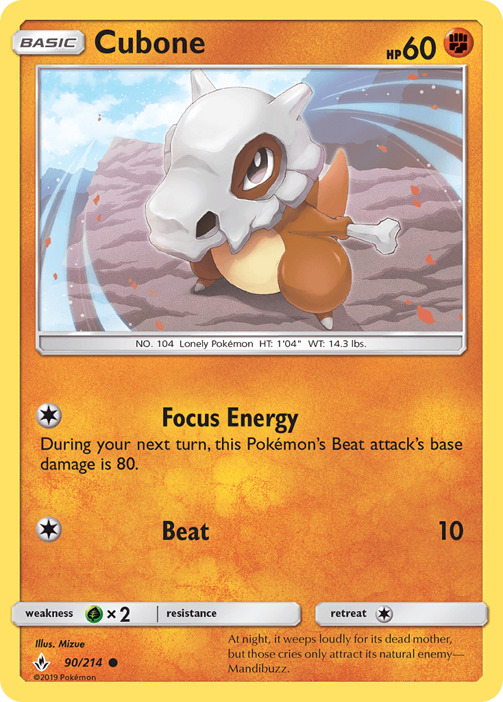 Carta Pokémon Cubone
