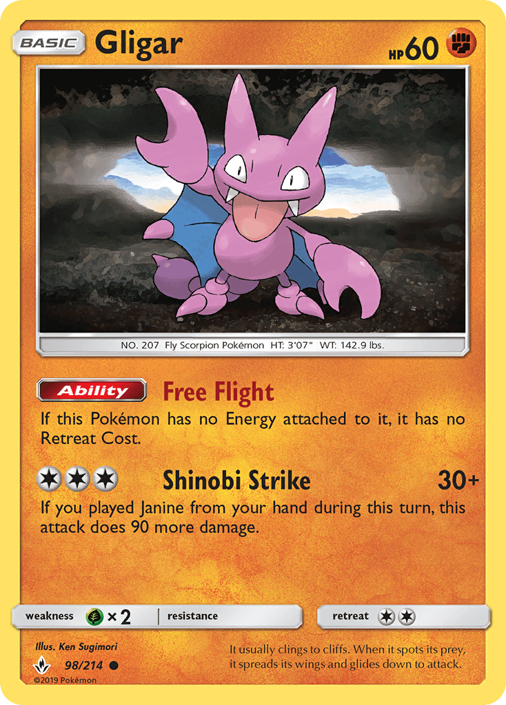 Carta Pokémon Gligar 98