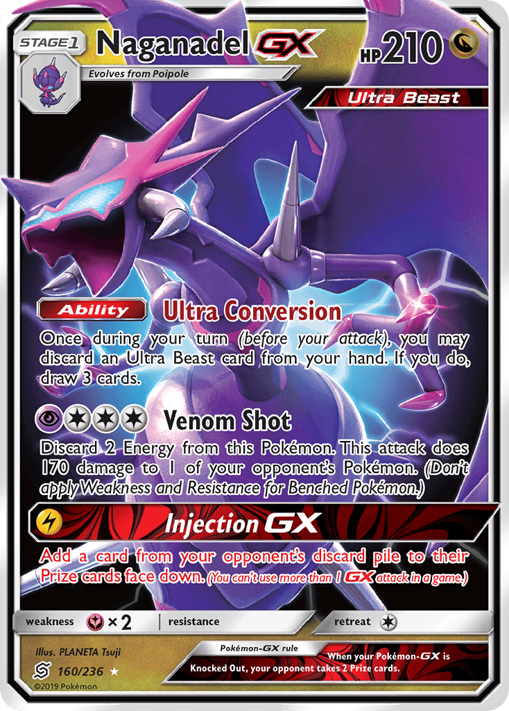 Carta Pokémon Naganadel-GX 160