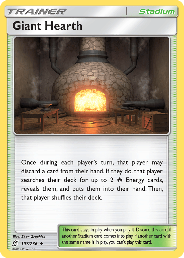 Carta Pokémon Giant Hearth 197 de Unified Minds