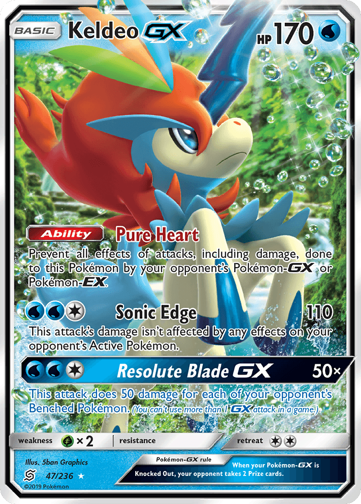 Carta Pokémon Keldeo-GX 47 de Unified Minds