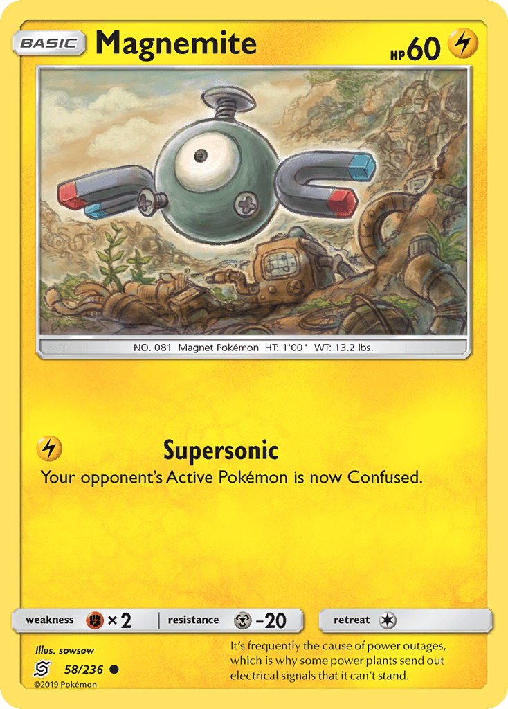 Carta Pokémon Magnemite 58 de Unified Minds