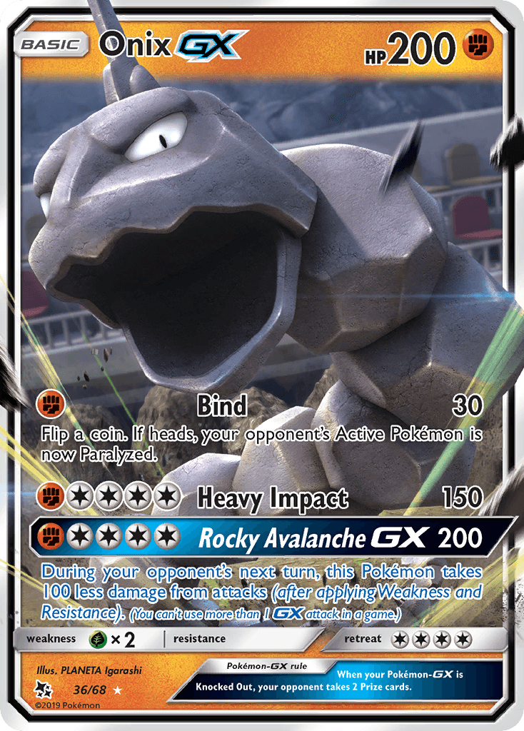 Carta Pokémon Onix-GX