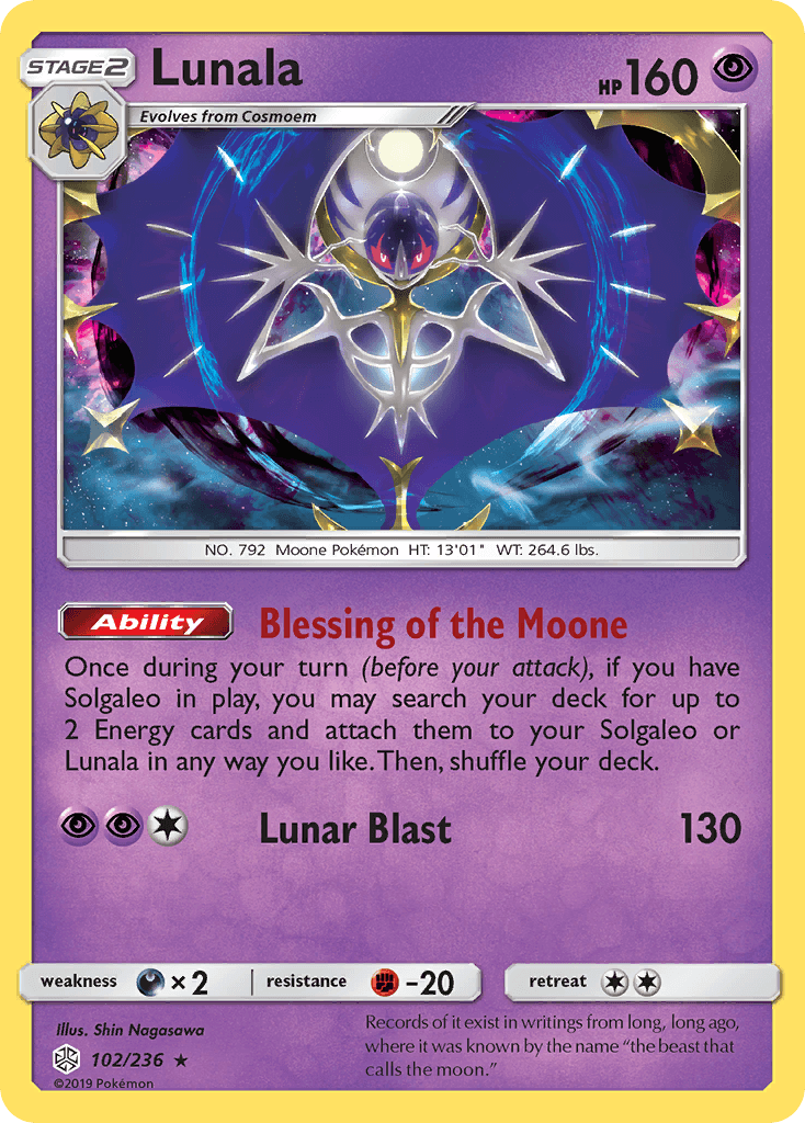 Carta Pokémon Lunala 102