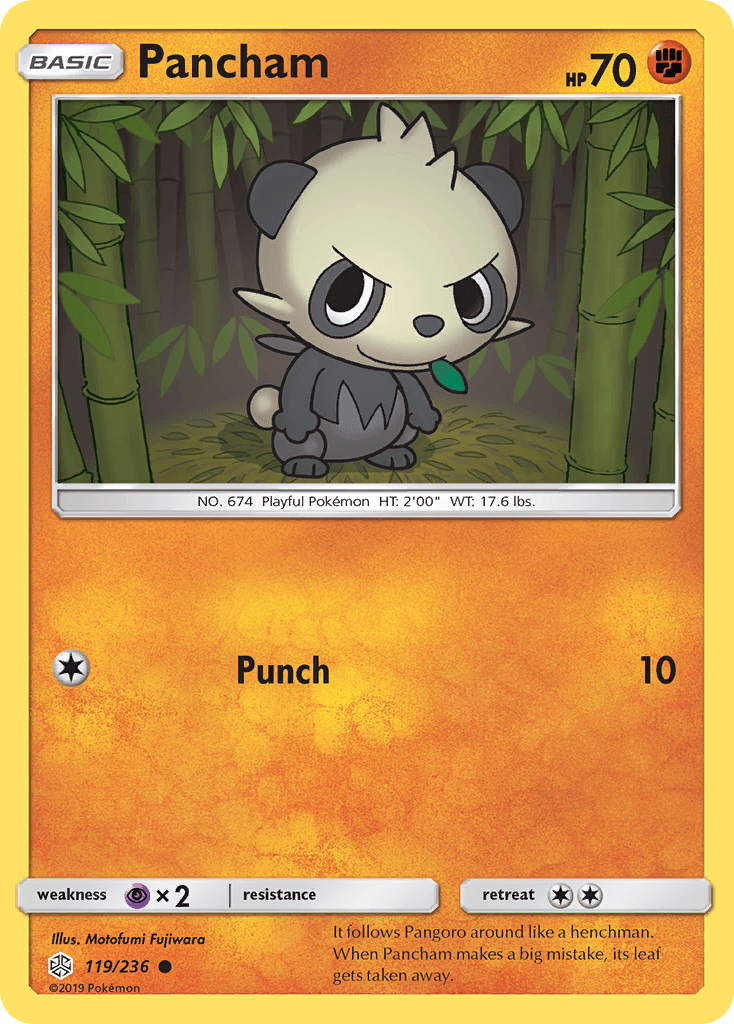Carta Pokémon Pancham 119