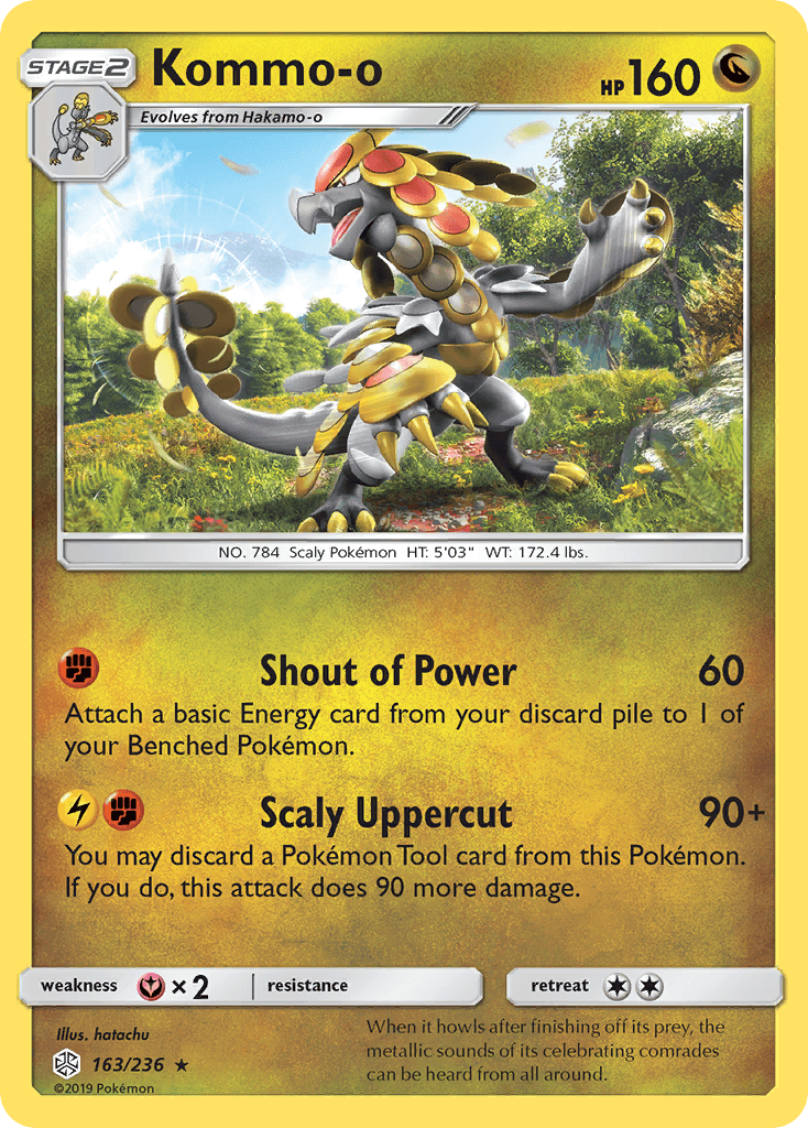 Carta Pokémon Kommo-o 163 de Cosmic Eclipse