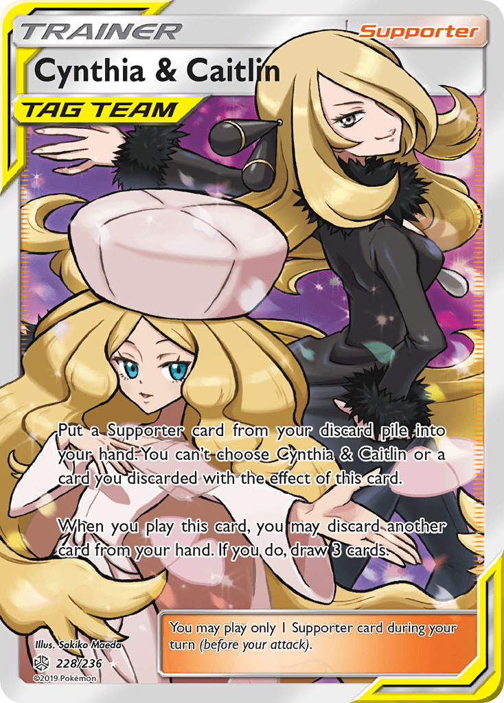 Carta Pokémon Cynthia & Caitlin 228