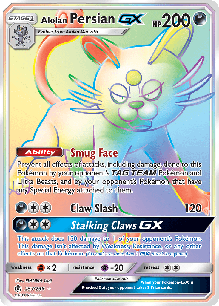 Carta Pokémon Alolan Persian-GX