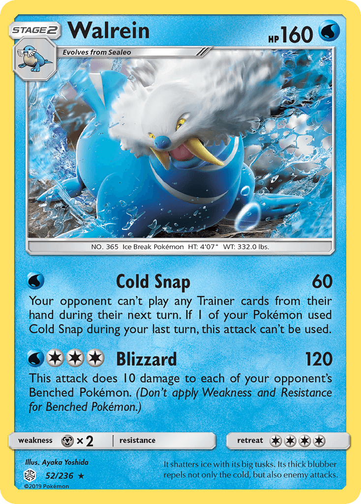 Carta Pokémon Walrein 52