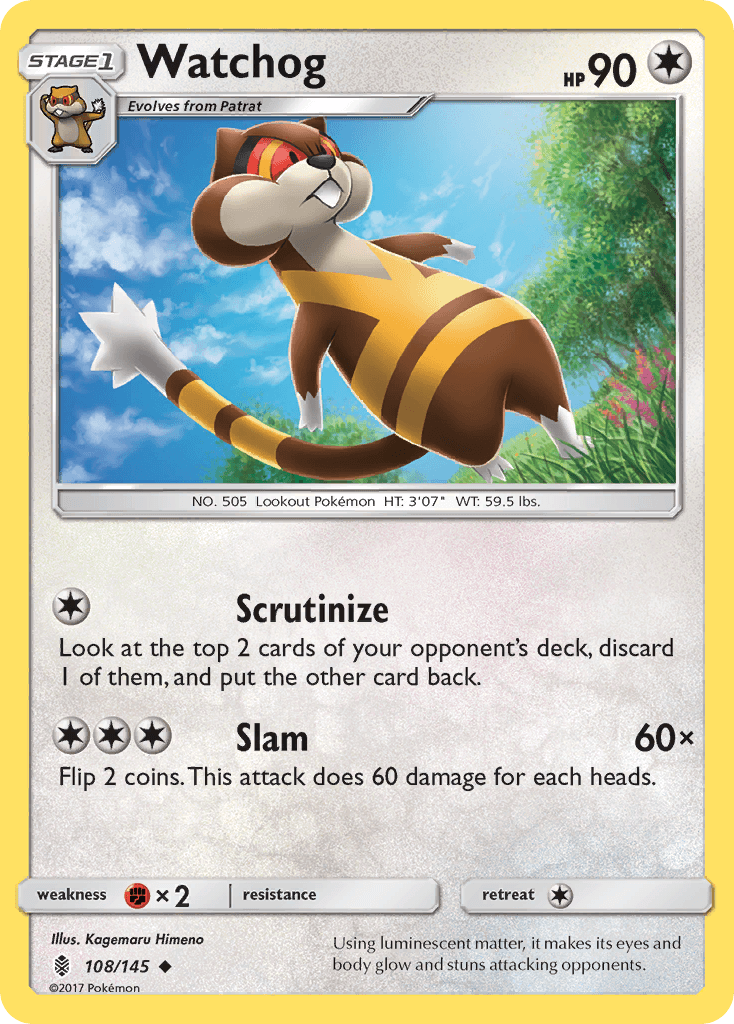 Carta Pokémon Watchog 108