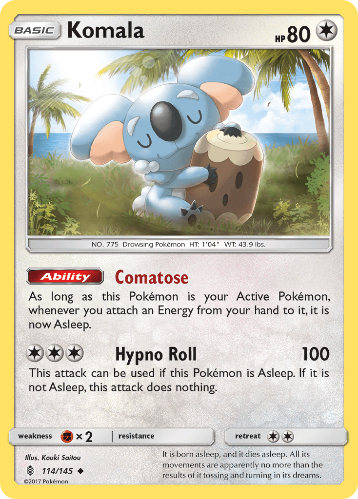 Carta Pokémon Komala 114
