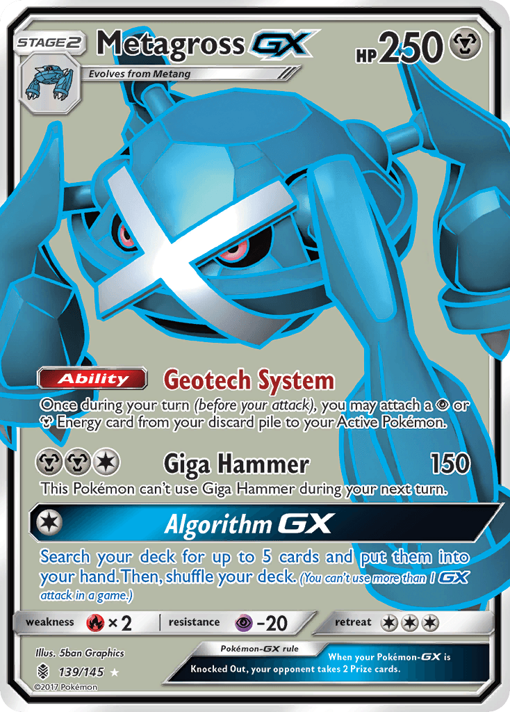 Carta Pokémon Metagross-GX 139