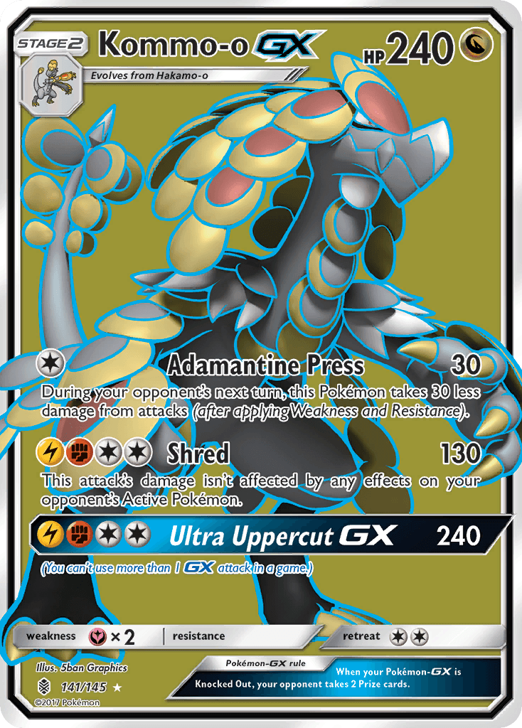 Carta Pokémon Kommo-o-GX 141