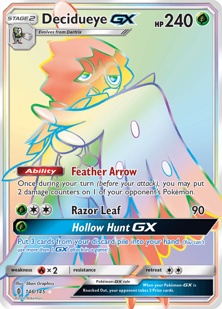 Carta Pokémon Decidueye-GX 146