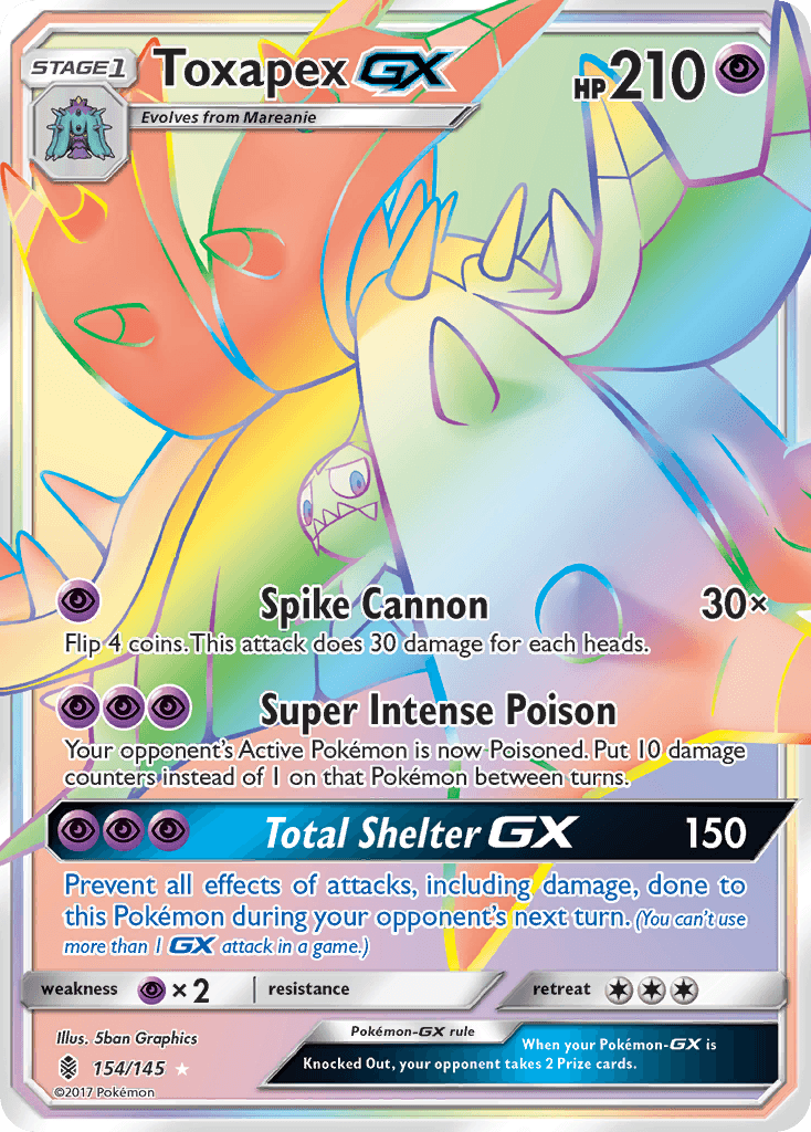 Carta Pokémon Toxapex-GX 154