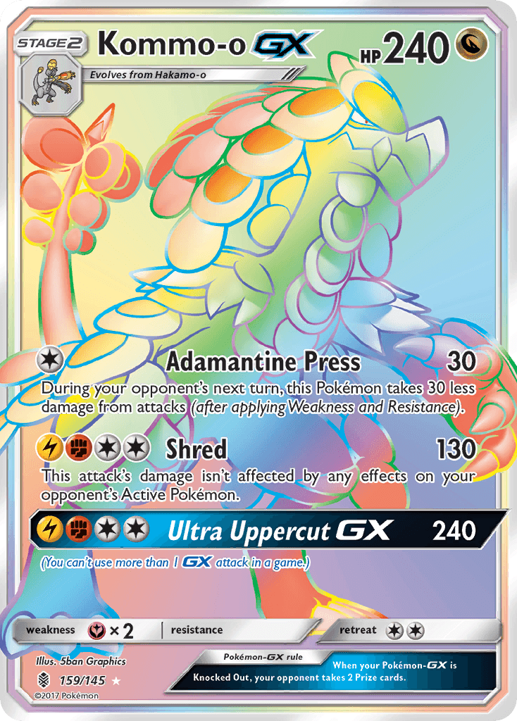 Carta Pokémon Kommo-o-GX 159