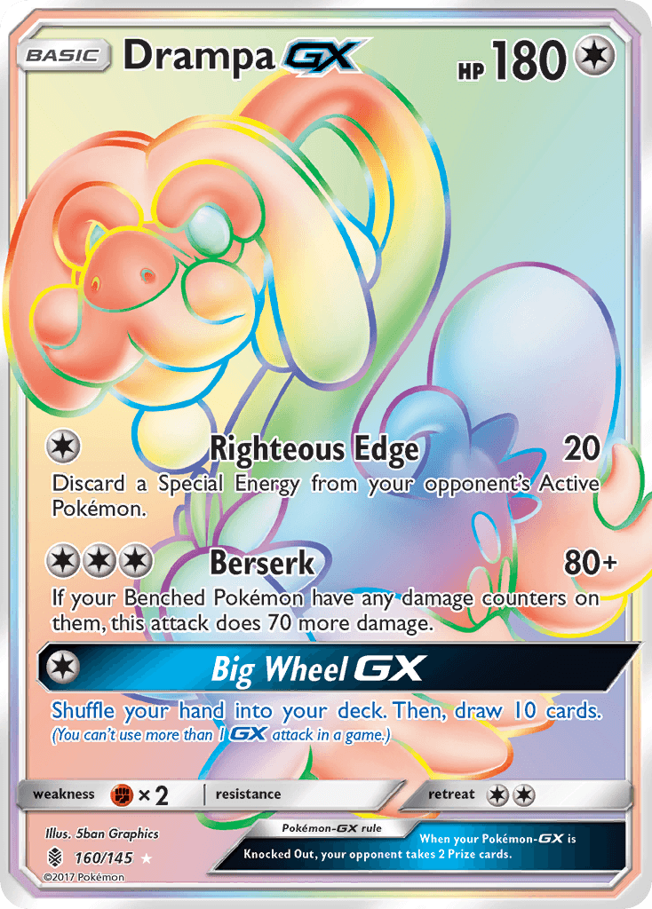 Carta Pokémon Drampa-GX 160