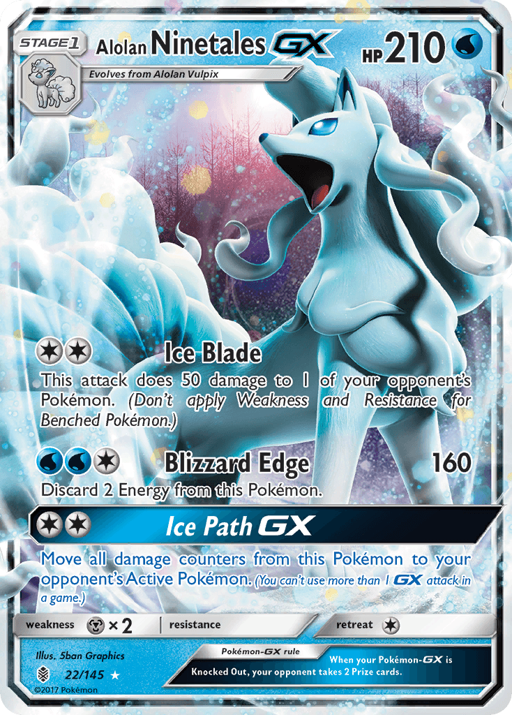 Carta Pokémon Alolan Ninetales-GX 22