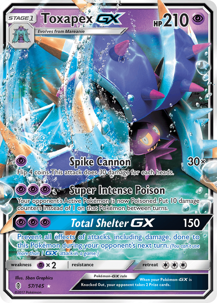Carta Pokémon Toxapex-GX 57