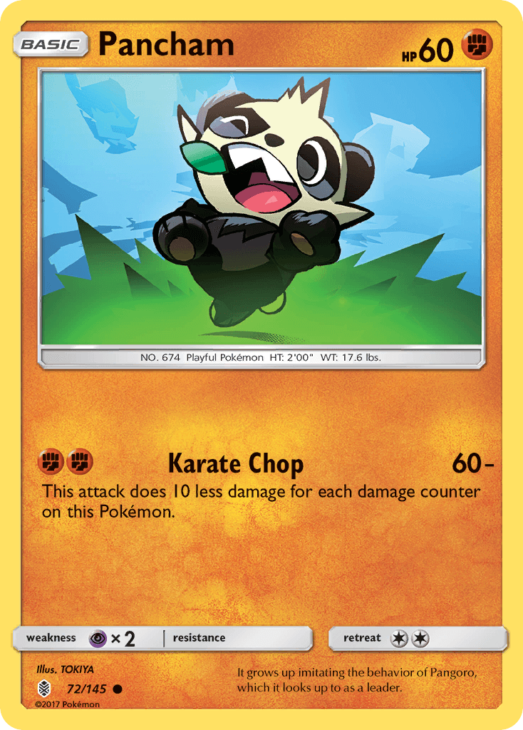 Carta Pokémon Pancham 72