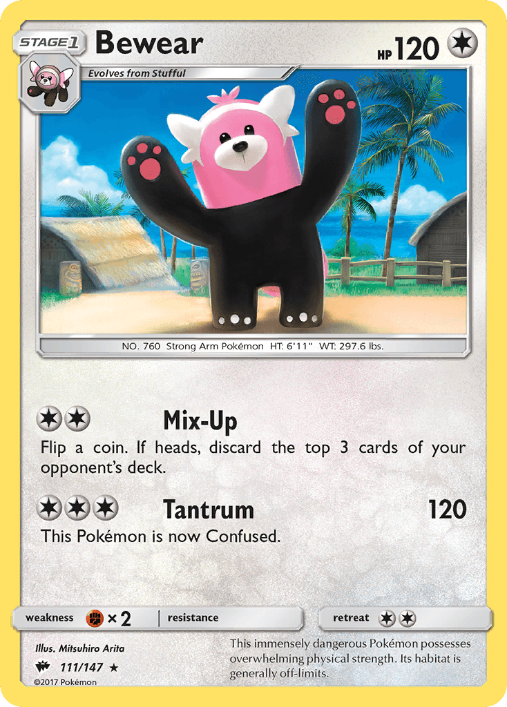 Carta Pokémon Bewear