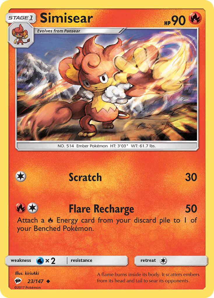 Carta Pokémon Simisear 23