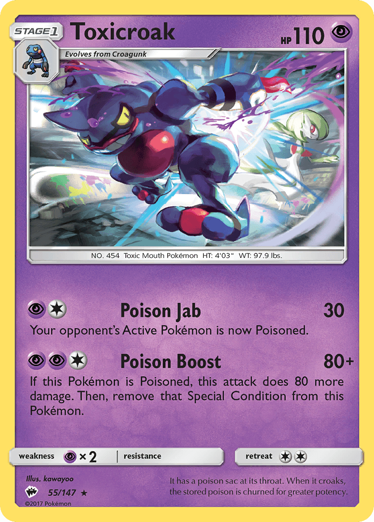 Carta Pokémon Toxicroak 55