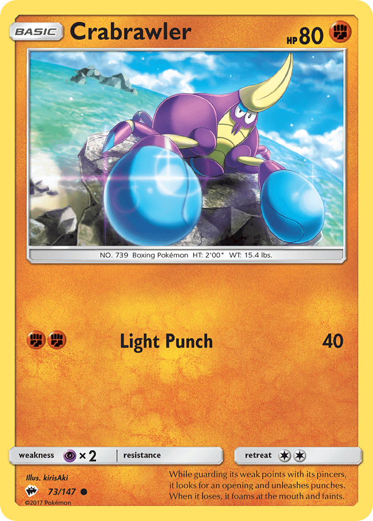 Carta Pokémon Crabrawler 73