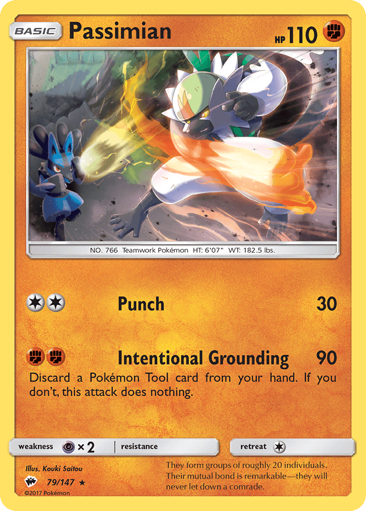 Carta Pokémon Passimian 79