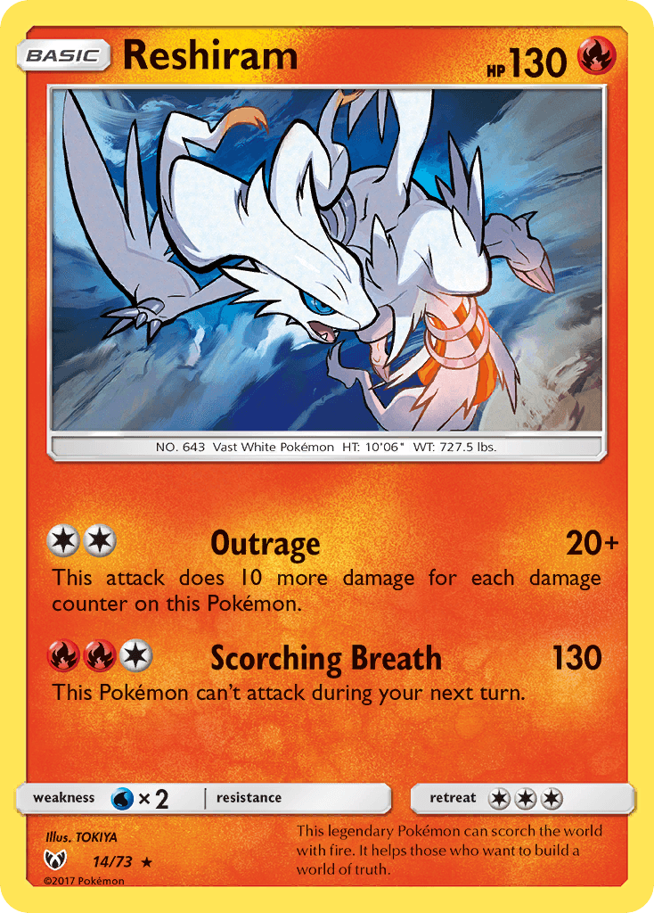 Carta Pokémon Reshiram