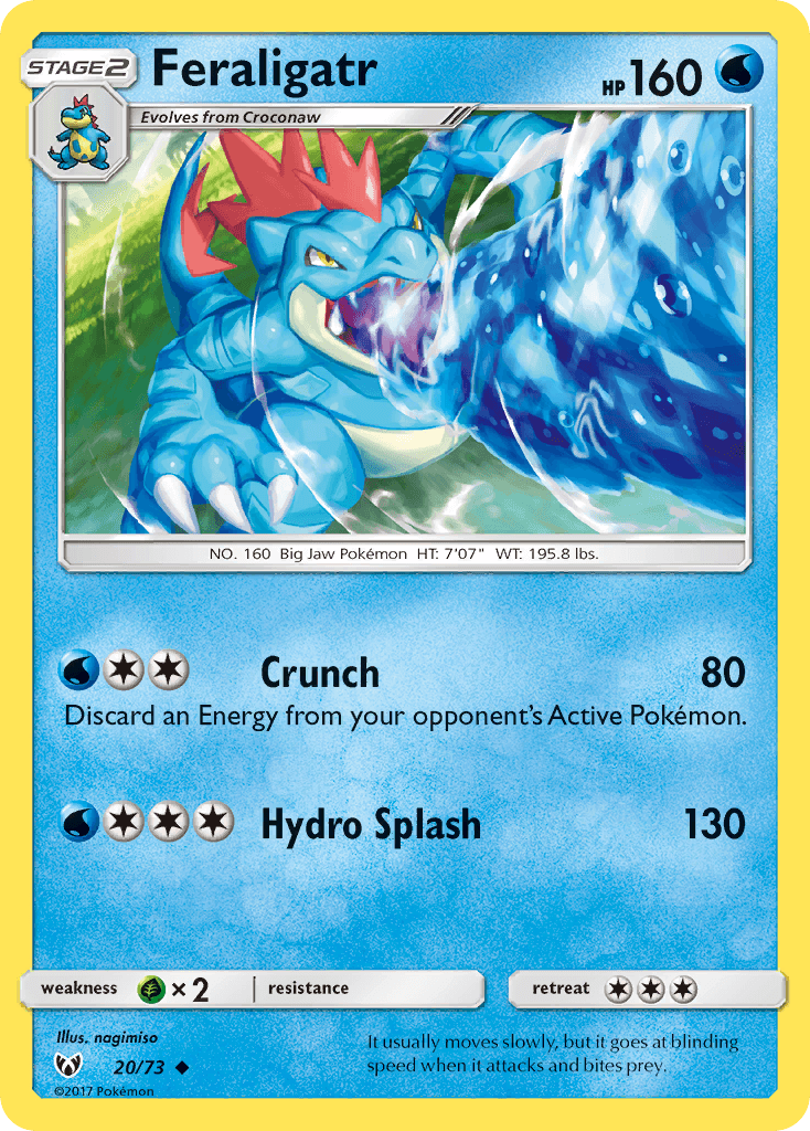Carta Pokémon Feraligatr 20 de Shining Legends