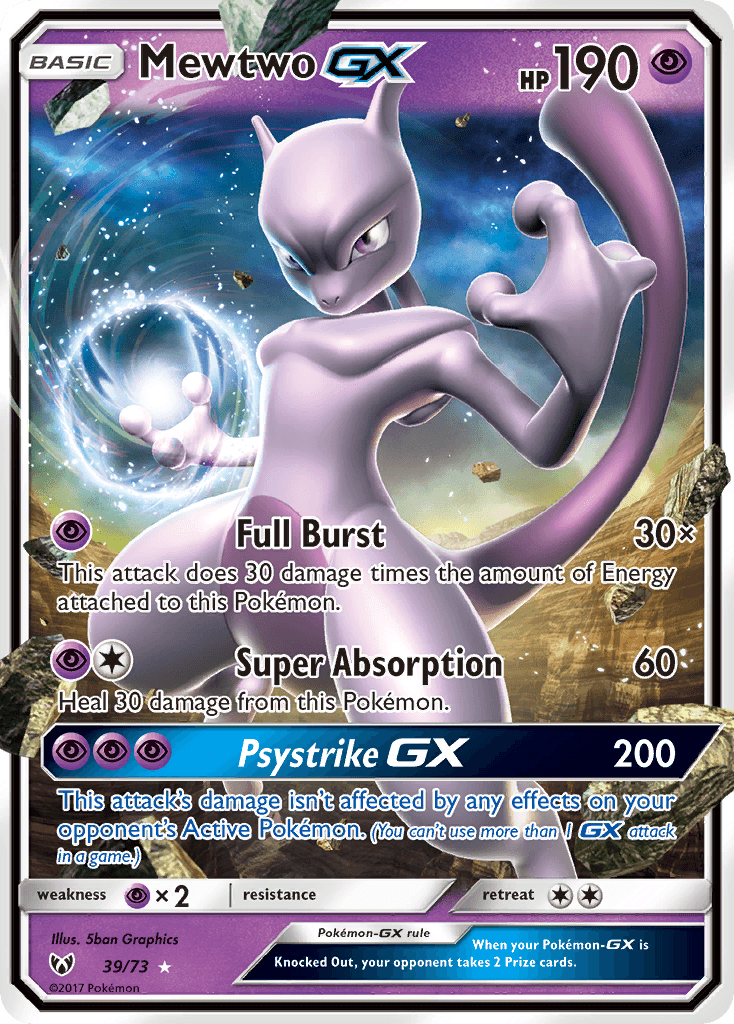 Carta Pokémon Mewtwo-GX