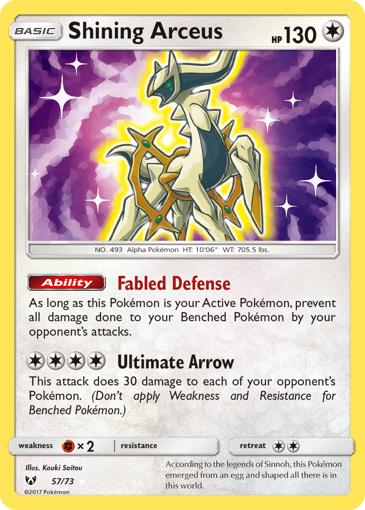 Carta Pokémon Shining Arceus