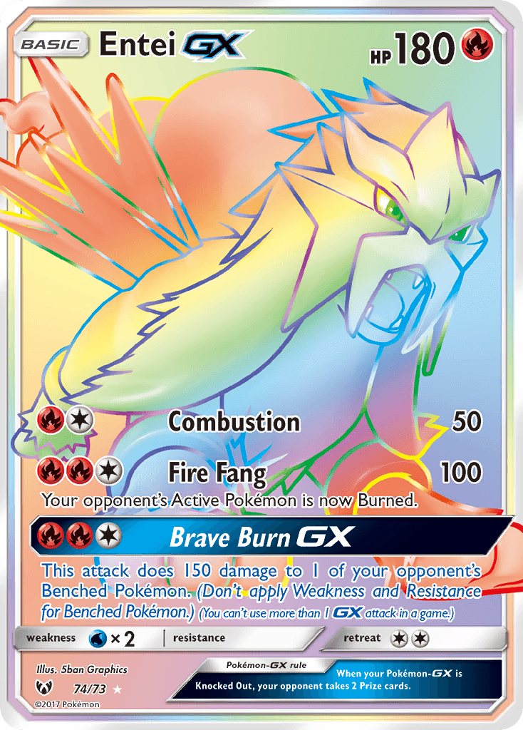 Carta Pokémon Entei-GX 74