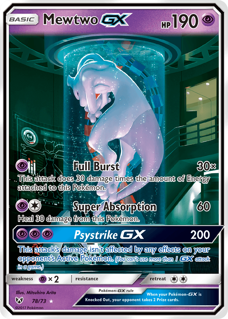 Carta Pokémon Mewtwo-GX