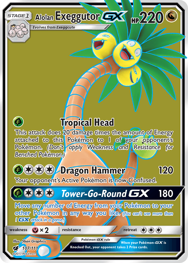 Carta Pokémon Alolan Exeggutor-GX