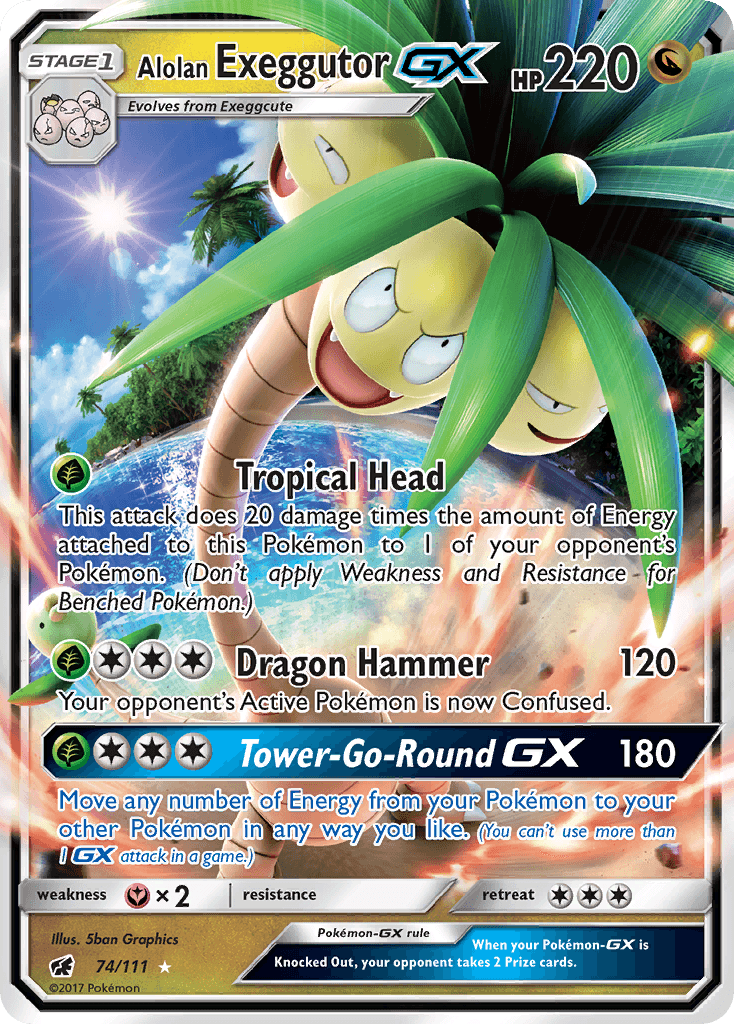 Carta Pokémon Alolan Exeggutor-GX