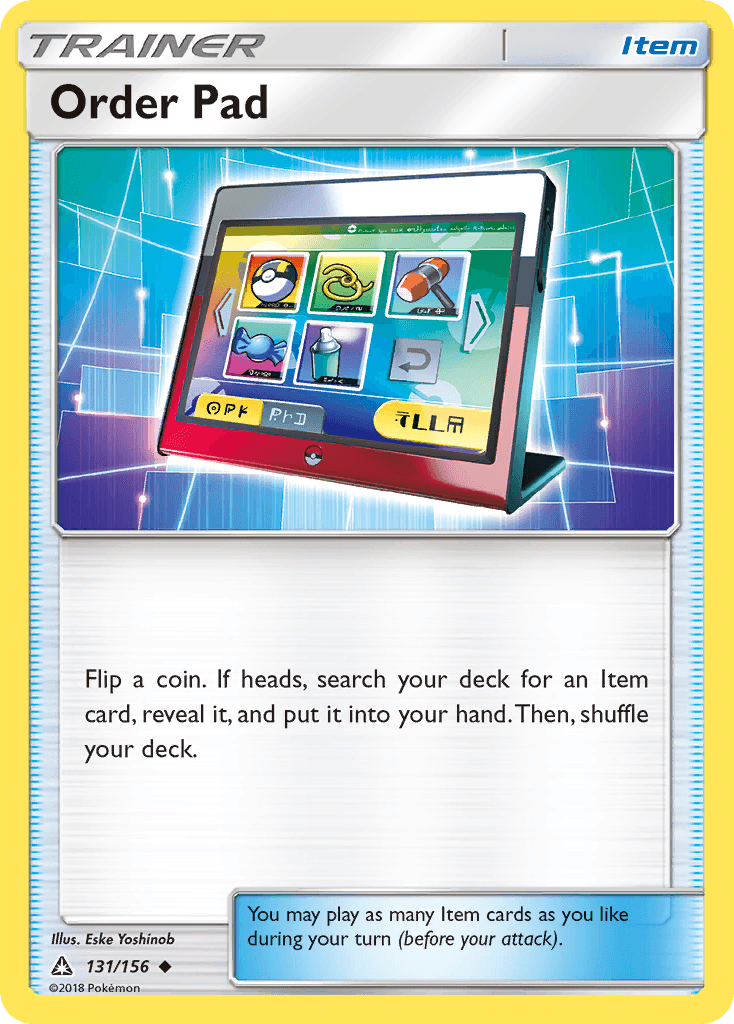 Carta Pokémon Order Pad 131