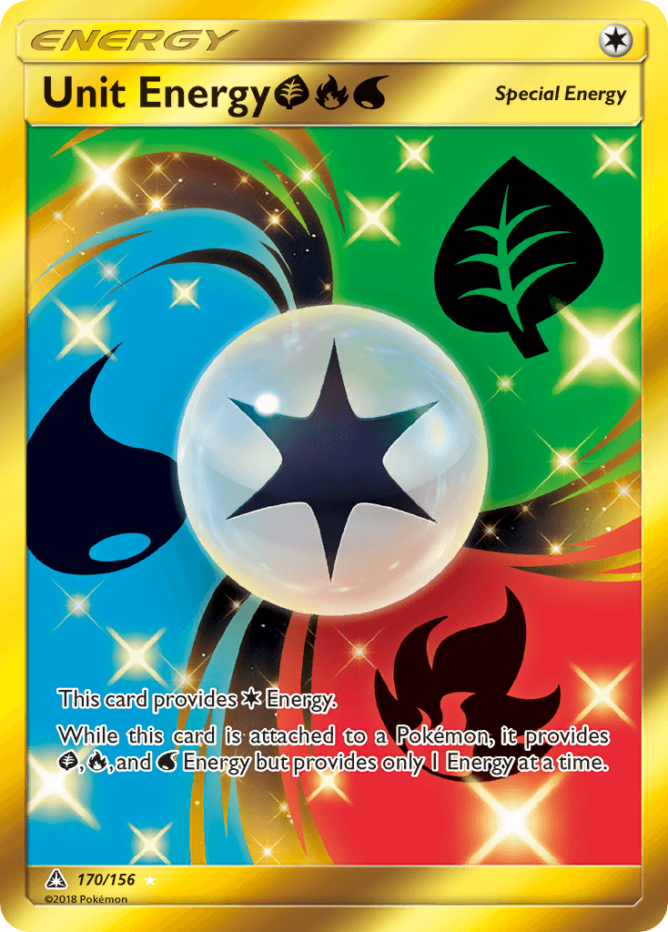 Carta Pokémon Unit Energy GrassFireWater 170